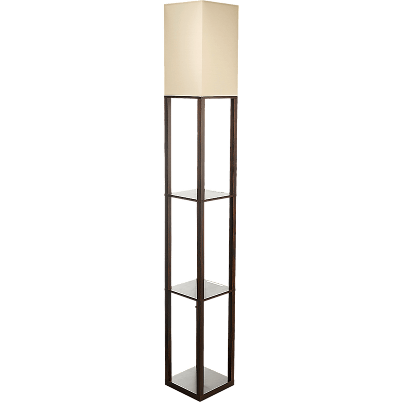 Shelf Floor Lamp - Shade Diffused Light Source with Open-Box Shelves
