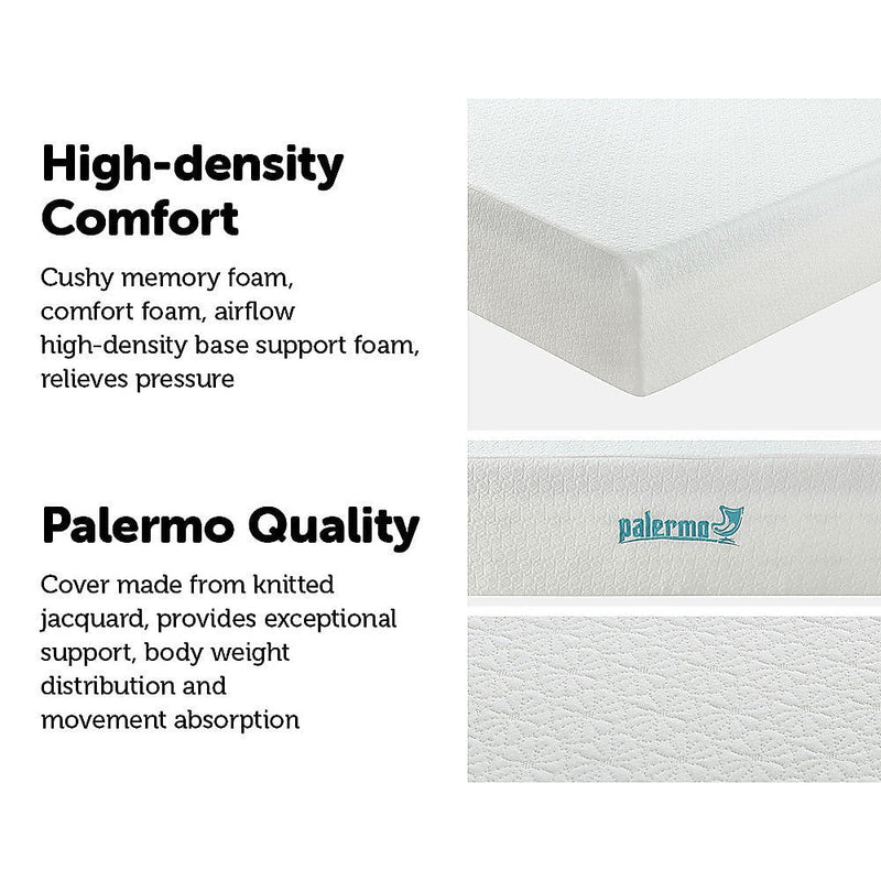 Palermo Queen Mattress 30cm Memory Foam Green Tea Infused CertiPUR Approved