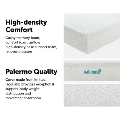 Palermo King Mattress 30cm Memory Foam Green Tea Infused CertiPUR Approved