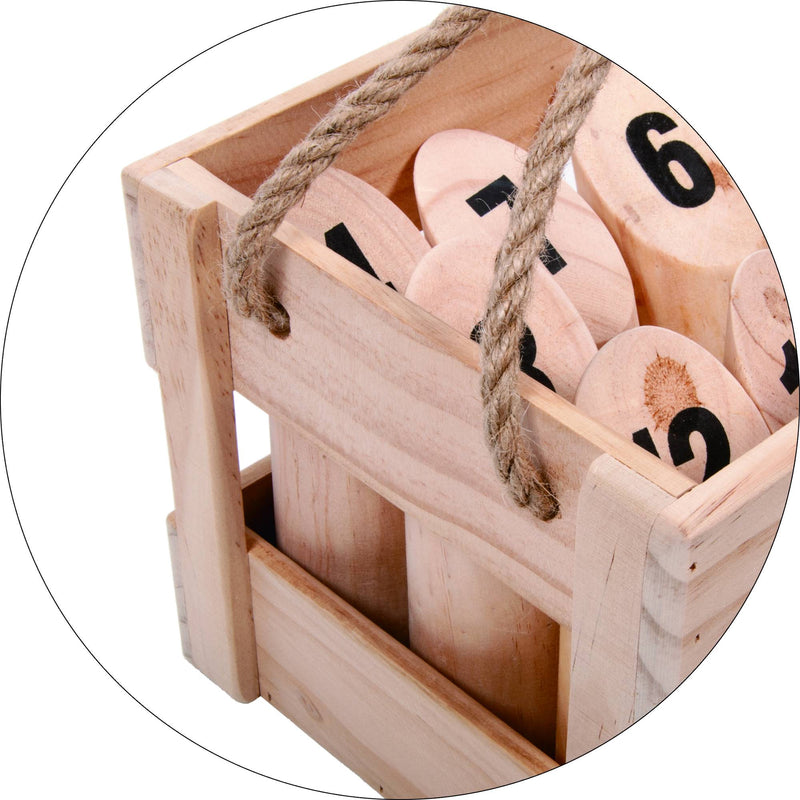 Number Toss Wooden Set Outdoor Games with Carry Case - Payday Deals