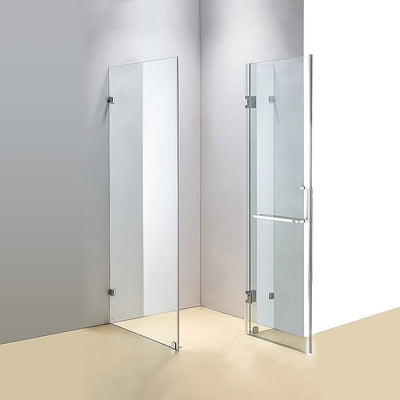 1100 x 700mm Frameless 10mm Glass Shower Screen By Della Francesca