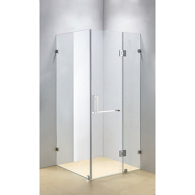 1100 x 900mm Frameless 10mm Glass Shower Screen By Della Francesca