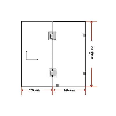 110 x 200cm Wall to Wall Frameless Shower Screen 10mm Glass By Della Francesca