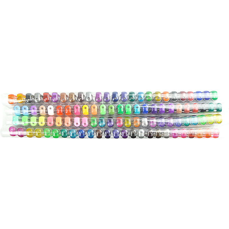 Glitter Gel Pens (100 pack) with 2.5X More Ink - Craft, Kids & Adult Colouring