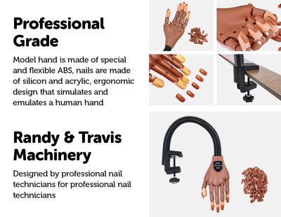 Practice Hand Model for Nail Art Training and Display Manicure with false nails - Payday Deals