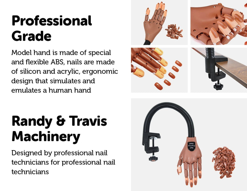 Practice Hand Model for Nail Art Training and Display Manicure with false nails - Payday Deals