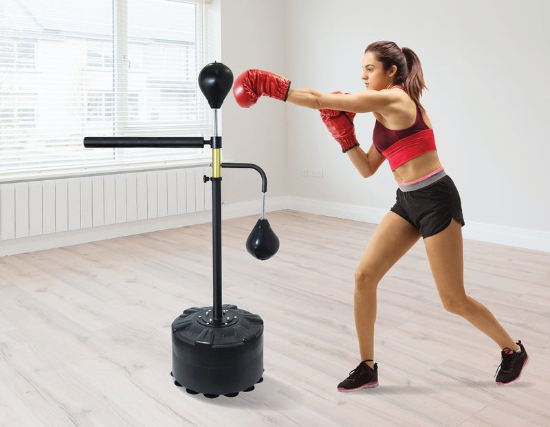 Free Standing Punching Bag Speedball Boxing Reflex Training Target Dummy Gym - Payday Deals