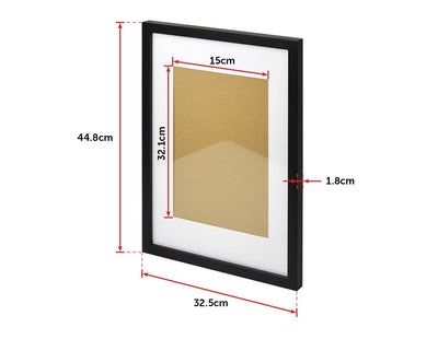 Photo Frames Collage Black A3 Picture Frame Wall Set Home Decor 3PCS - Payday Deals