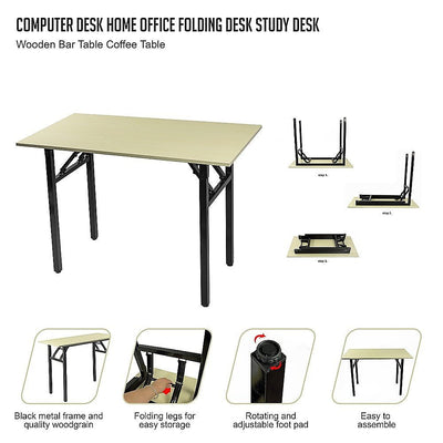 Computer Desk Home Office Folding Desk Study Desk Wooden Bar Table Coffee Table