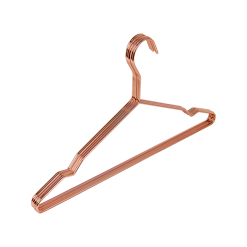 Adult 16.5" Rose Gold Shiny Metal Wire Coat Suit Top Clothes Hangers (60pc per set)