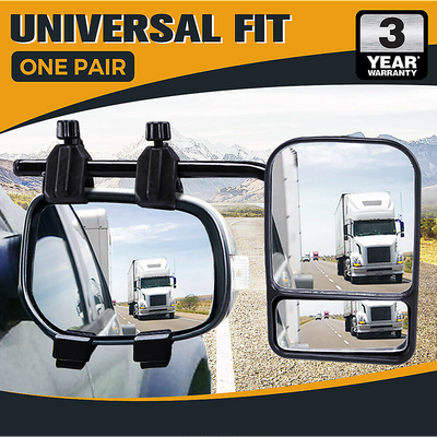 2x Towing Mirrors Pair Clip on Multi Fit Clamp On Towing Caravan 4X4 Trailer - Payday Deals