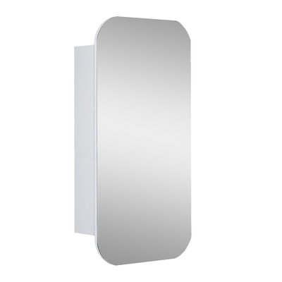 Rectangle Wall Hung Bathroom Mirror Shaving Cabinet Vanity Matte White