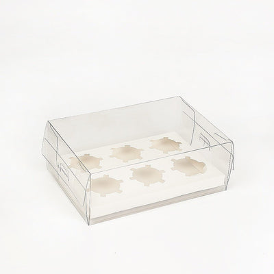 10Pcs Clear Dessert Boxes Cupcake Packing Boxes Bakery Cake Wrapping Boxes