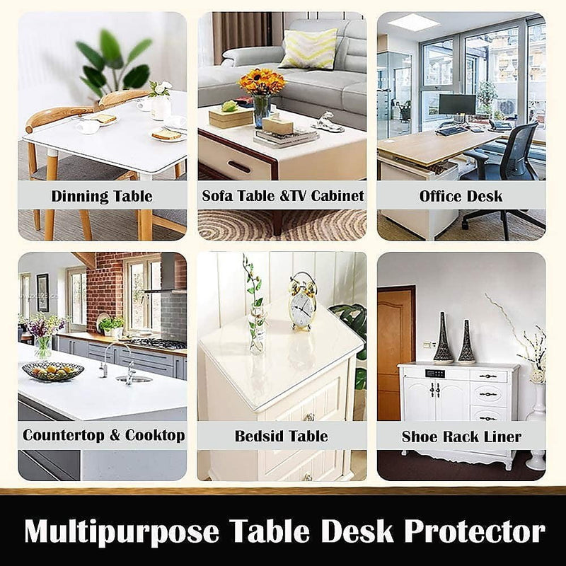 PVC Tablecloth Protector Table Cover Dining Table Cloth Plastic 2134x1070mm 1.5mm