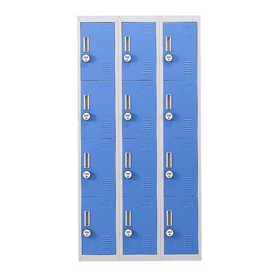 12-Door Locker for Office Gym Shed School Home Storage - 4-Digit Combination Lock