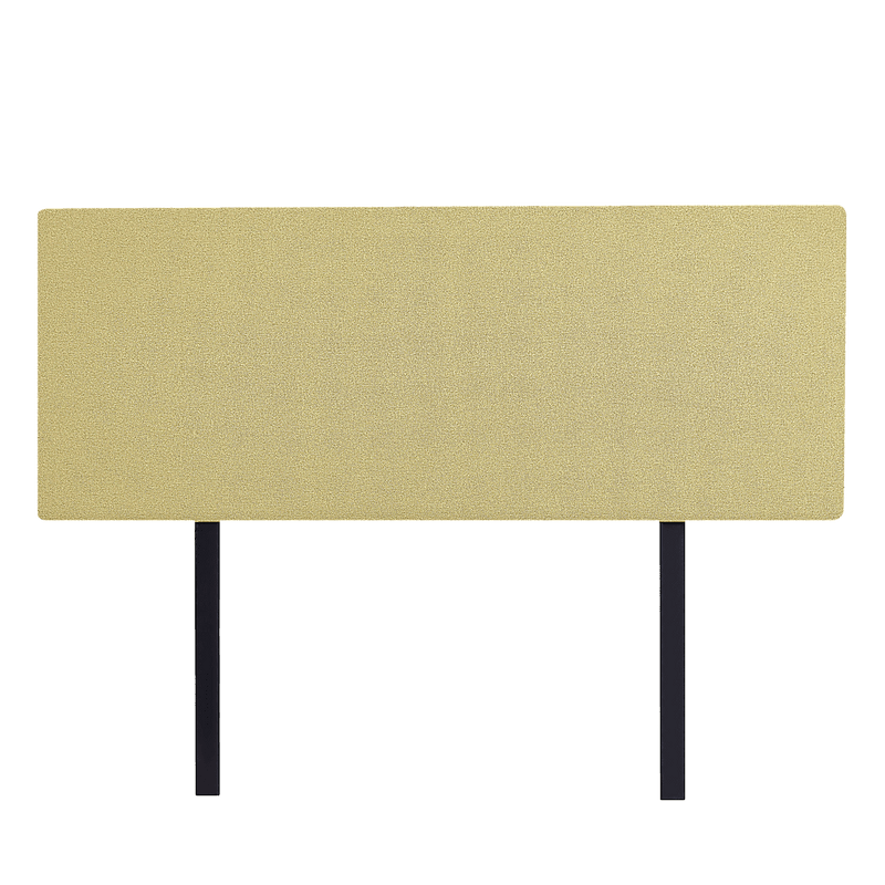 Linen Fabric Double Bed Deluxe Headboard Bedhead - Sulfur Yellow