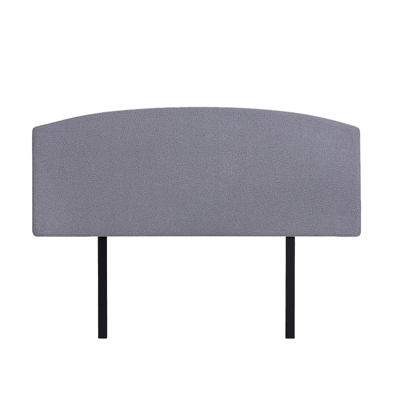 Linen Fabric Double Bed Curved Headboard Bedhead - Slate Ash