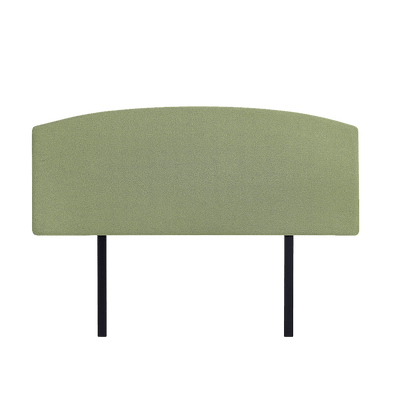 Linen Fabric Queen Bed Curved Headboard Bedhead - Olive Green