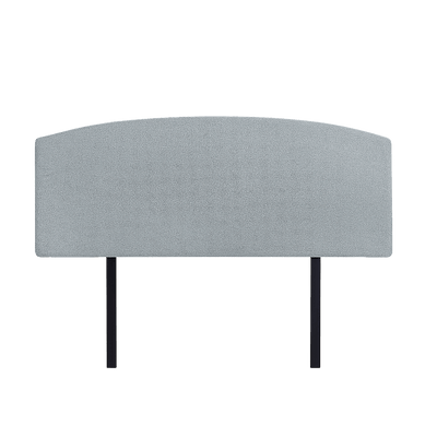Linen Fabric Queen Bed Curved Headboard Bedhead - Stone Grey