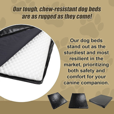 XL Dog Bed Chew Resistant Waterproof Heavy Duty Kennel Run Tough Robust
