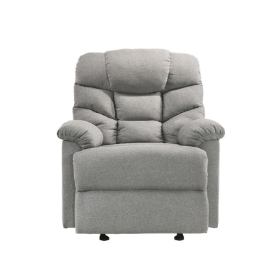 Rocking Recliner Chair Swing Glider Light Grey Fabric - Payday Deals