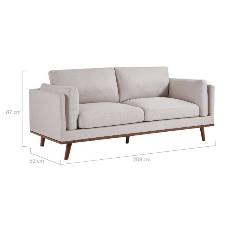 Wesley Grey 3 Seater Sofa