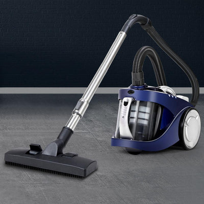 Devanti Vacuum Cleaner Bagless Cyclone Cyclonic Vac Home Office Car 2200W Blue - Payday Deals
