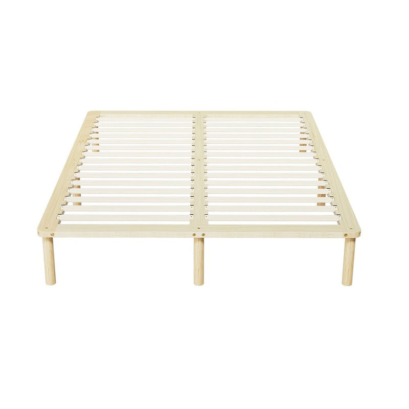 Artiss Bed Frame Double Size Wooden Base Mattress Platform Timber Pine AMBA