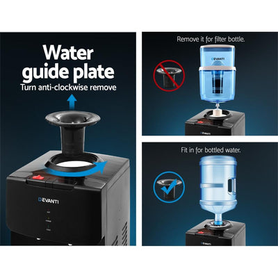 Devanti Water Cooler Chiller Dispenser Bottle Stand Filter Purifier Office Black - Payday Deals