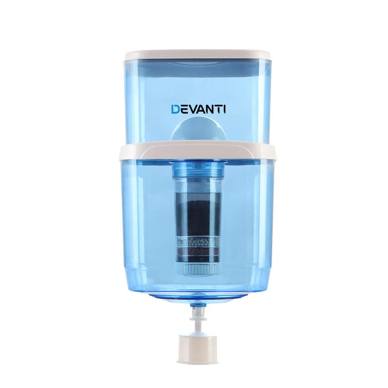 Devanti 22L Water Cooler Dispenser Purifier Filter Bottle Container 6 Stage Filtration - Payday Deals