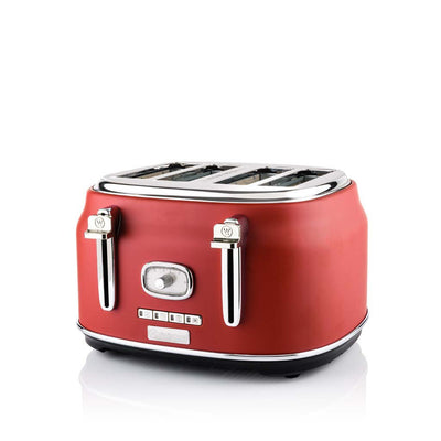 Westinghouse Retro Series 4 Slice Toaster with Removable Crumb Tray - Red