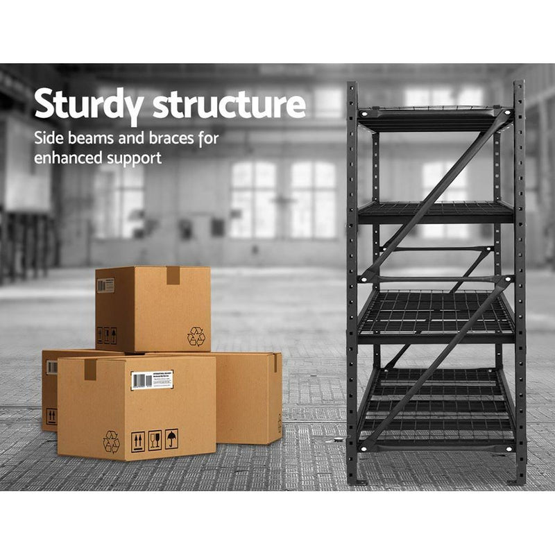 Giantz 2M Warehouse Racking Shelving Heavy Duty Steel Garage Storage Rack - Payday Deals