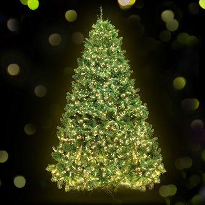 Jingle Jollys Christmas Tree 1.8M Xmas Tree with 1980 LED Lights Warm White - Payday Deals