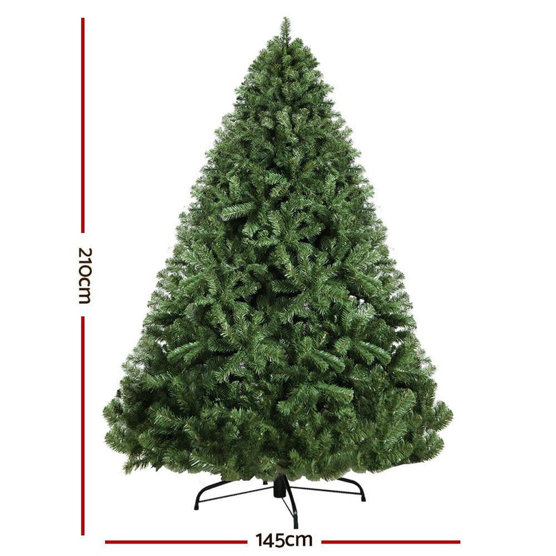 Jingle Jollys Christmas Tree 2.1M Xmas Trees Decorations Green 1250 Tips - Payday Deals