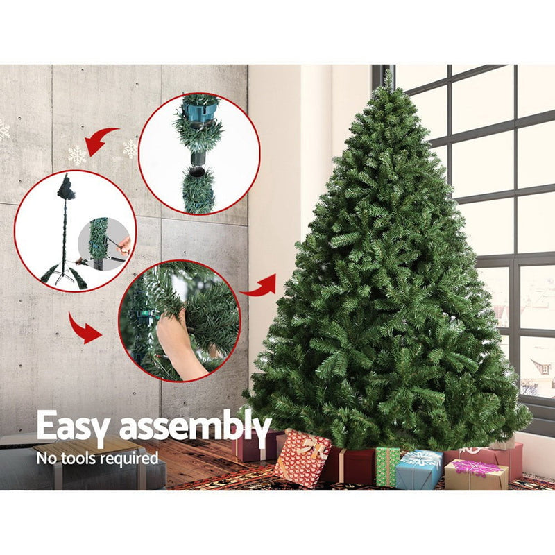 Jingle Jollys Christmas Tree 2.1M Xmas Trees Decorations Green 1250 Tips - Payday Deals