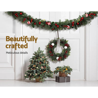 Jingle Jollys 2.7M 9FT Christmas Garland with Ornament Xmas Tree Decor