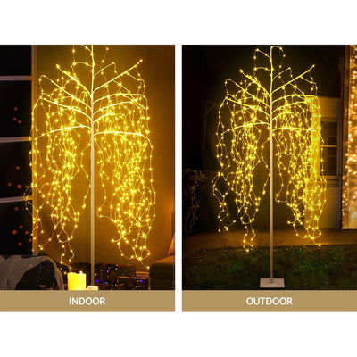 Jingle Jollys Christmas Tree 2.1M 600 LED Trees With Lights Warm White - Payday Deals
