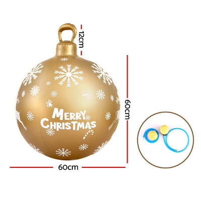 Jingle Jollys Christmas Inflatable Ball 60cm Decoration Giant Bauble Gold