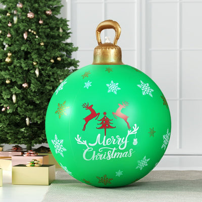 Jingle Jollys Christmas Inflatable Ball 60cm Decoration Giant Bauble Green