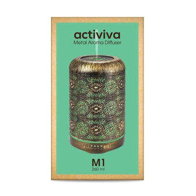 activiva 260ml Metal Essential Oil and Aroma Diffuser-Vintage Gold Payday Deals