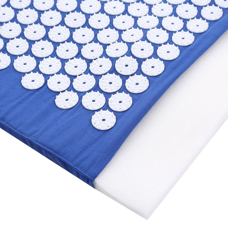 Acupressure Mat Yoga Massage Sit Lying Pain Stress Relax Blue 130 x 50cm Payday Deals