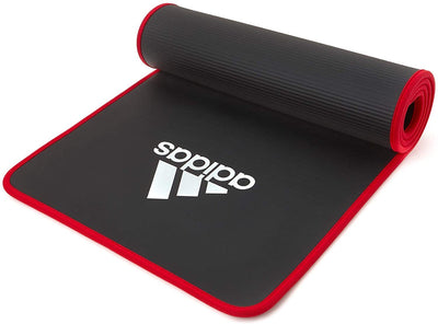 Adidas Training 10mm Exercise Floor Mat Gym Thick Yoga Fitness Judo Pilates - Black/Red Payday Deals