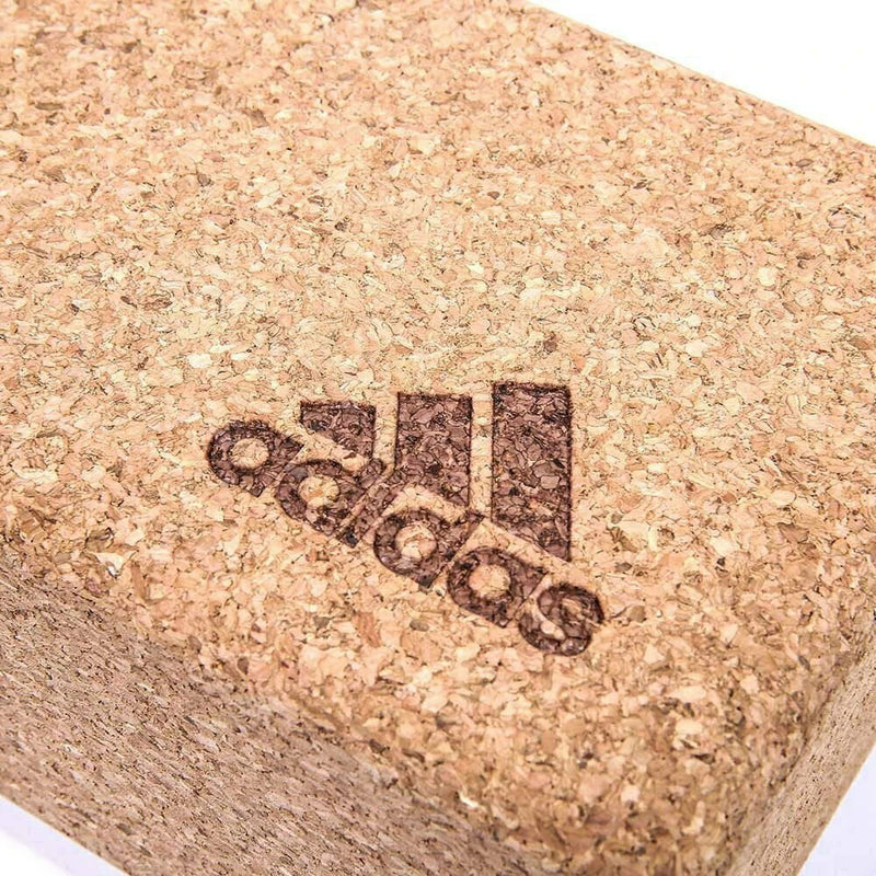 Adidas Yoga Cork Block Home Gym Fitness Exercise Pilates Tool Brick - Brown Payday Deals