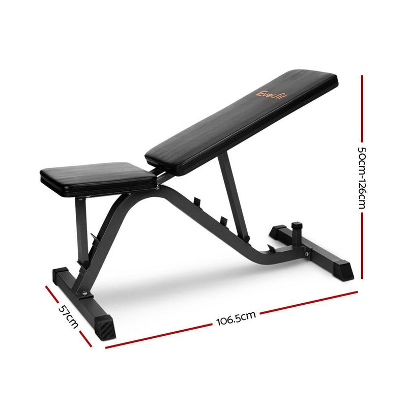Adjustable FID Weight Bench Flat Incline Fitness Gym Equipment
