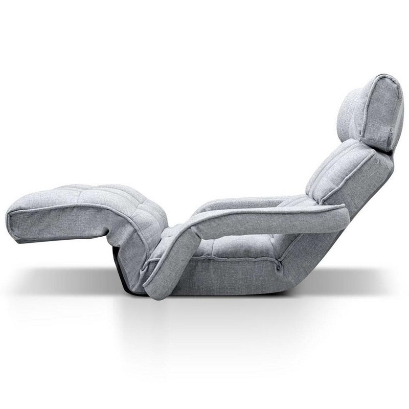 Adjustable Lounger with Arms - Grey