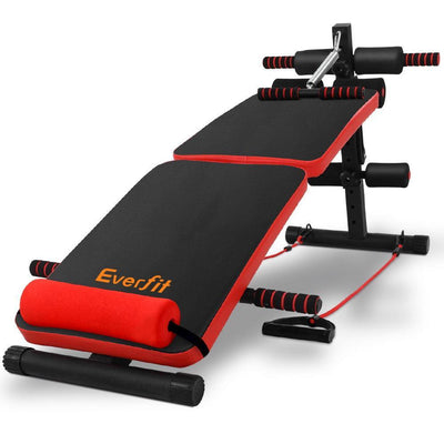 Everfit Adjustable Sit Up Bench Press Weight Gym Home Exercise Fitness Decline Payday Deals
