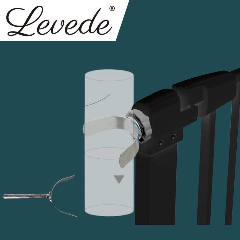 Adjustable Wide Baby Kids Pet Safety Security Gate Stair Barrier Spindle Adaptor Payday Deals