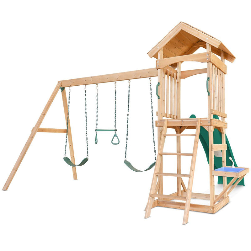 Albert Park Swing & Play Set (Green Slide) Payday Deals