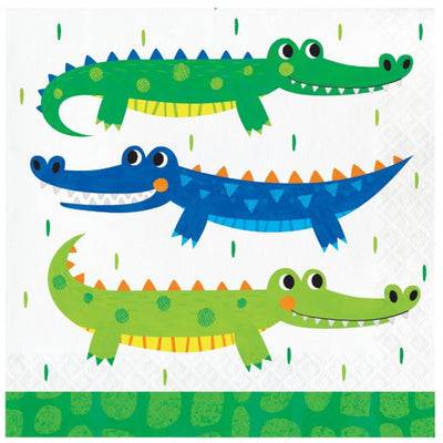 Alligator Party Lunch Napkins 16 Pack