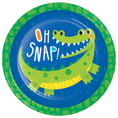 Alligator Party Paper Dinner Plates 8 Pack